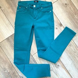 Hudson Nico Super Skinny midrise turquoise jeans